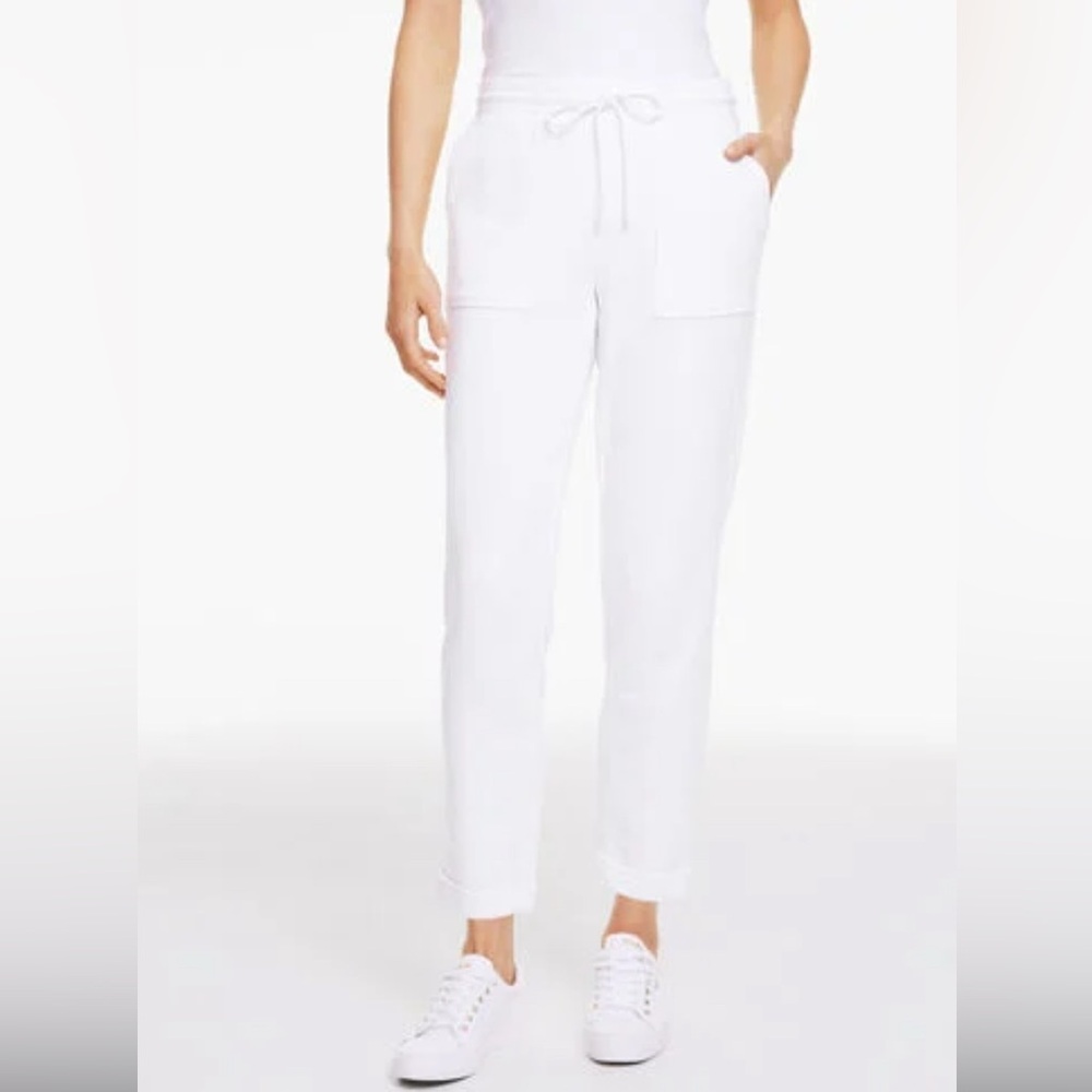 Talbots Women's White Signature Linen Pants. Size 16P. Linen/Cotton blend. EUC